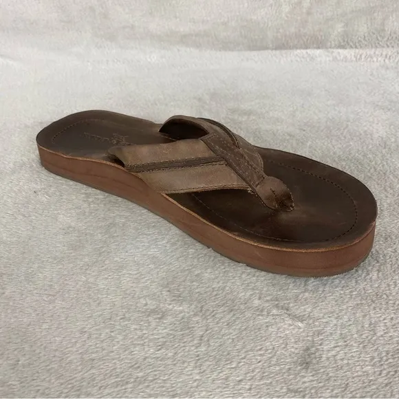 Rodd &amp; Gunn Piha Jandal Mens Flip Flops Sandals EU 41 US 8Brown Leather NEW