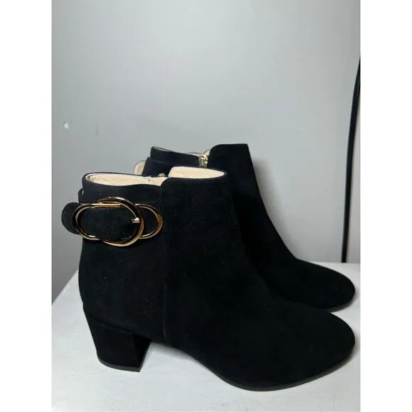 Ron White Women's Black Jozie Ankle Bootie Weatherproof Italian Boots Size 40 NW