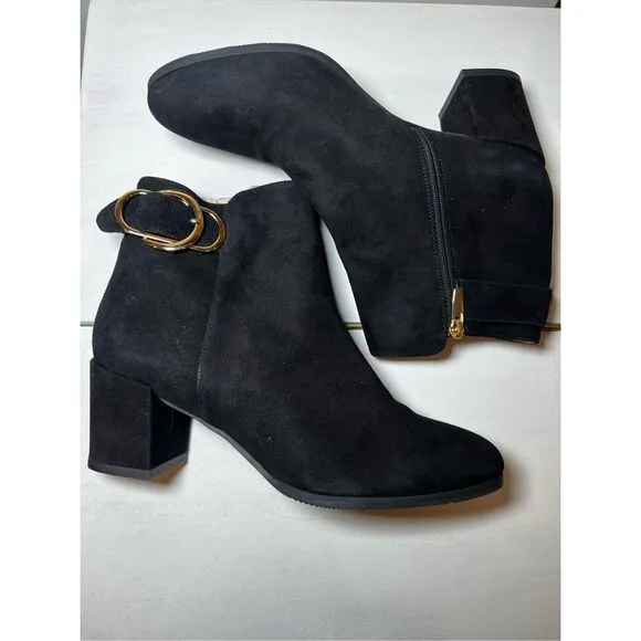 Ron White Women's Black Jozie Ankle Bootie Weatherproof Italian Boots Size 40 NW