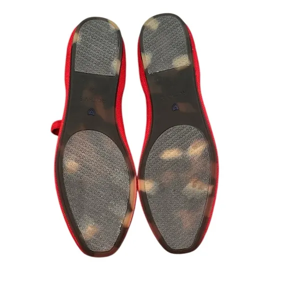 ROTHYS SQUARE MARYJANE LOLLIPOP RED FLAT SHOES 9