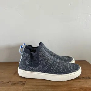 Rothy's The Chelsea Graphite Melange Knit Pull On Ankle Boots sz 6.5