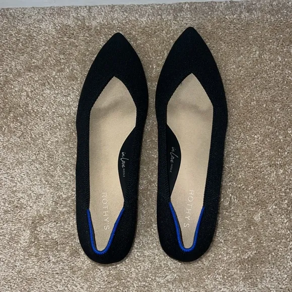 Rothy's The High Point in Black Women's Flats Size 12.5