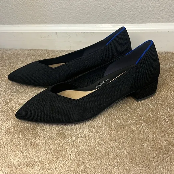 Rothy's The High Point in Black Women's Flats Size 12.5