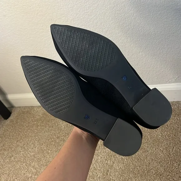 Rothy's The High Point in Black Women's Flats Size 12.5