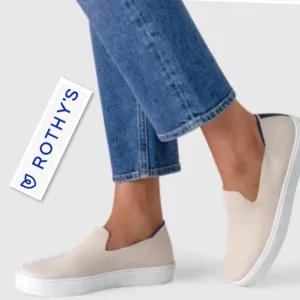 Rothy's The Original Slip On Sneaker Comfort Shoe In Sand Color US 11