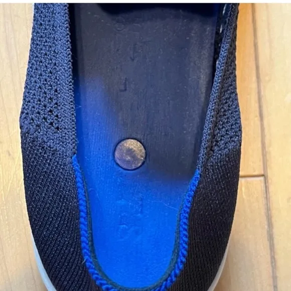 Rothy's The Sneaker Maritime Lattice Stitch Slip on Shoes in Navy Blue size 8
