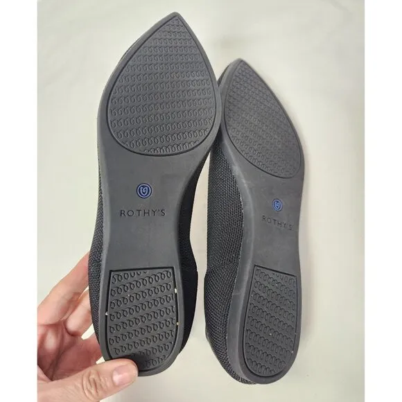 Rothy's Women's Sz. 9 Black The Point Flats