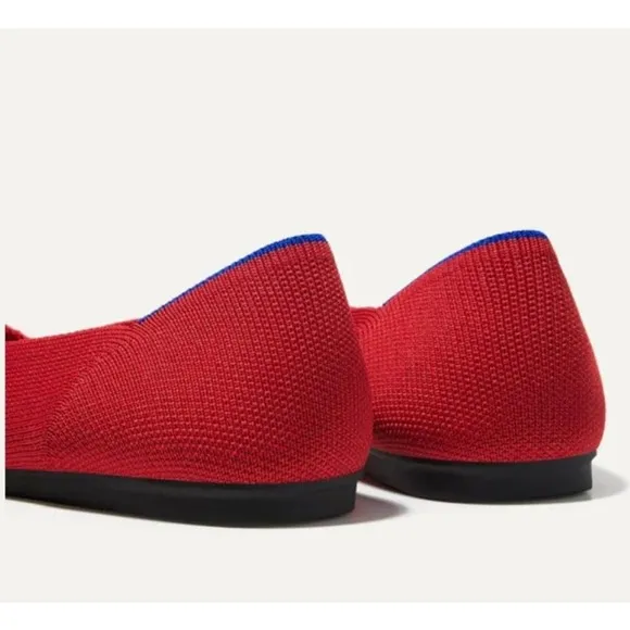 ROTHY'S Women's The Flat Round-Toe Slip-on Knit Upper Flats in Red Size 12 NWOT