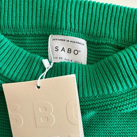 Sabo Nooa Knit Maxi Skirt &amp; Crop Top SET, Emerald Green, NWT, Size XS