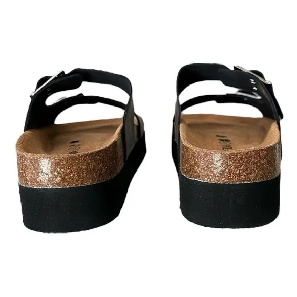 Saint   Sofia Sutton Slide double Strap Sandals Metallic Indigo Women’s Size 7