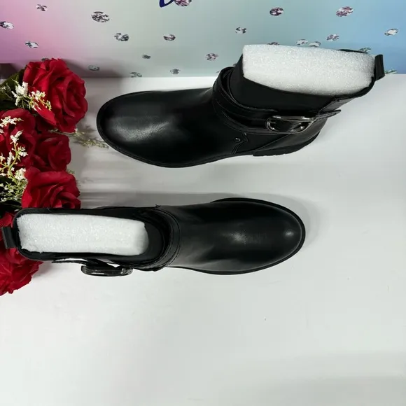 SALE BLACK MOTO STYLE BOOTIES