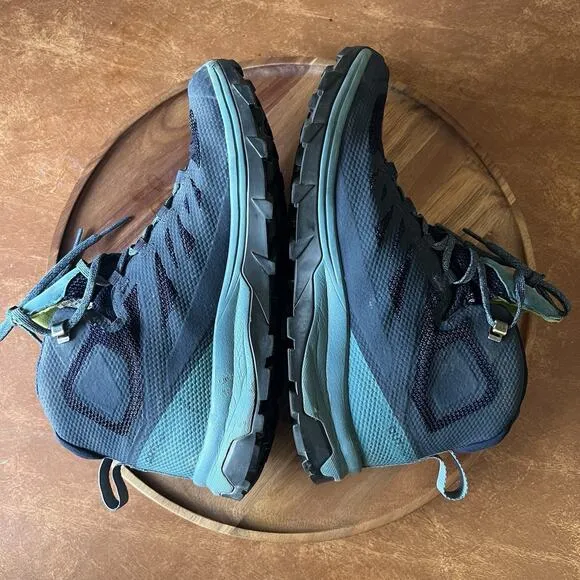 Salomon Womens Outline Mid GTX Waterproof Hiking Sneakers Boots 8 Blue Gore-Tex