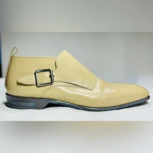 Salvatore Ferragamo Tan Leather Buckle Boots