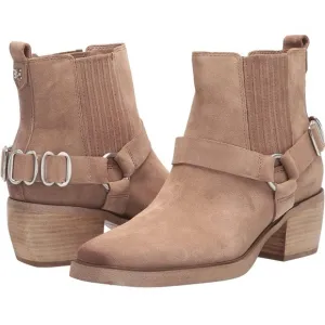 Sam Edelman Bellamie Western Harness Cowgirl Ankle Boots Deep Taupe 7.5M