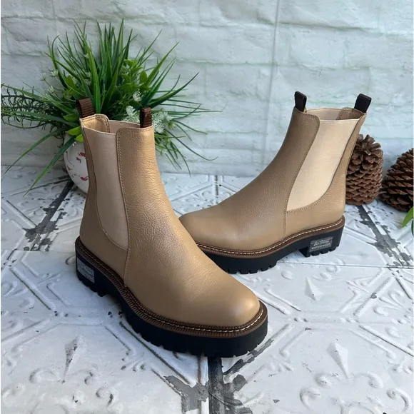 Sam Edelman by Anthropologie 🍂Chelsea boots nude leather 10 women’s new