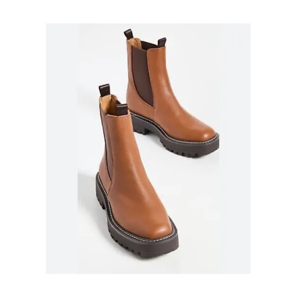 Sam Edelman by Anthropologie Laguna Chelsea in brown leather boots size 10 New