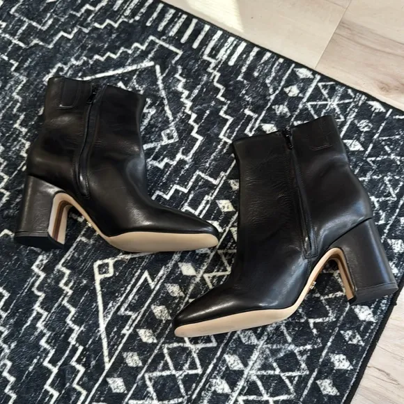 SAM EDELMAN Fawn leather boots in Black Leather