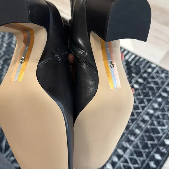 SAM EDELMAN Fawn leather boots in Black Leather