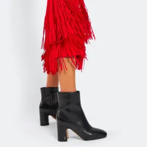 SAM EDELMAN Fawn leather boots in Black Leather