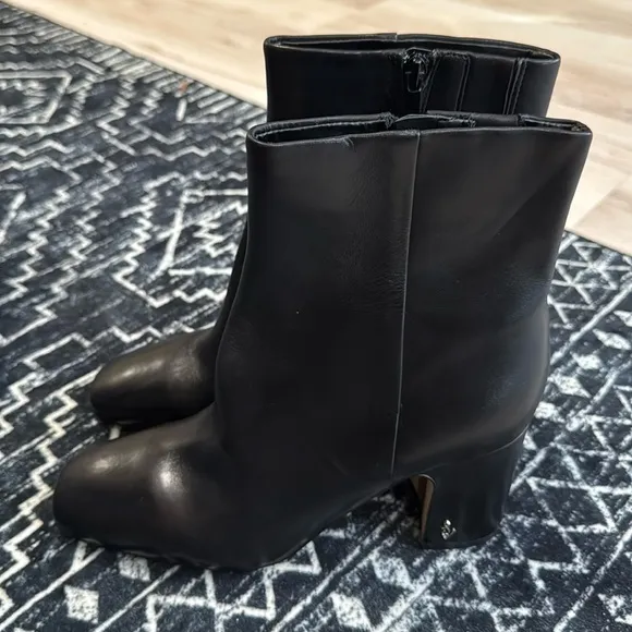 SAM EDELMAN Fawn leather boots in Black Leather