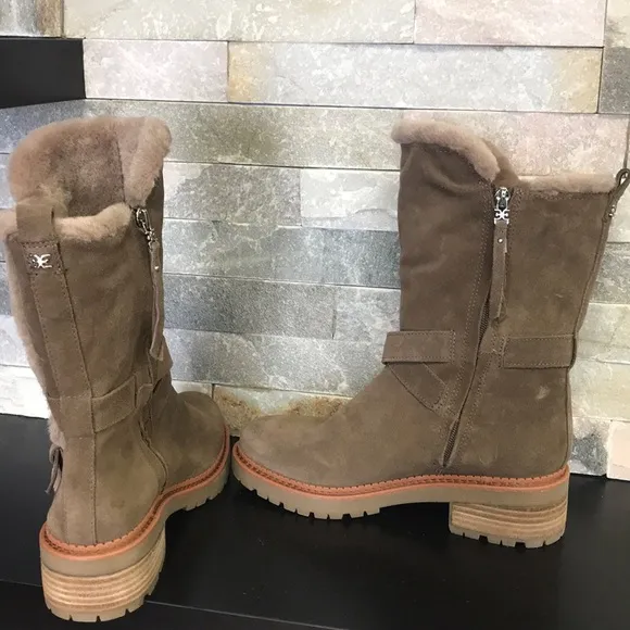 🎁Sam Edelman Jailyn Faux Fur-Lined Suede Boots