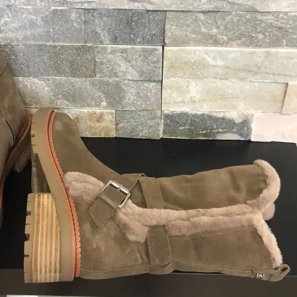 🎁Sam Edelman Jailyn Faux Fur-Lined Suede Boots