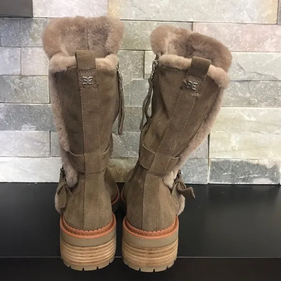 🎁Sam Edelman Jailyn Faux Fur-Lined Suede Boots