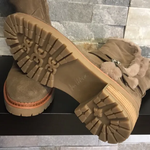 🎁Sam Edelman Jailyn Faux Fur-Lined Suede Boots