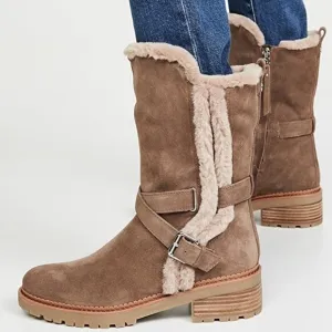 🎁Sam Edelman Jailyn Faux Fur-Lined Suede Boots