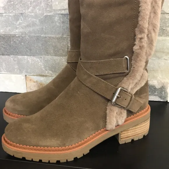 🎁Sam Edelman Jailyn Faux Fur-Lined Suede Boots