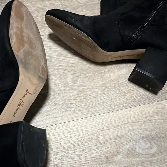 SAM EDELMAN Varona Over the Knee Black Suede Boot, Block Heel, Size 8.5