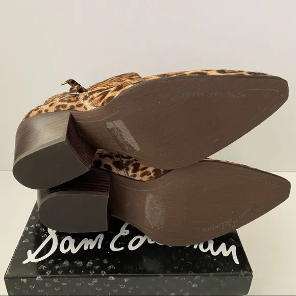 Sam Edelman Walden Leopard Ankle Boots 7.5