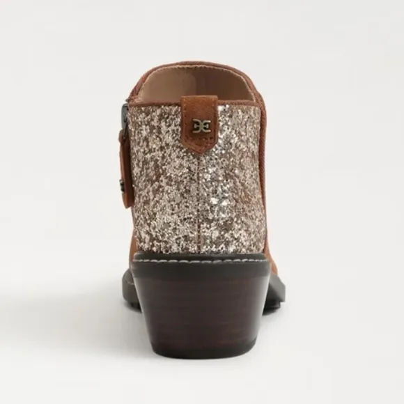 Sam Ederman Pryce Kids Brown Suede Ankle Boots Size 13