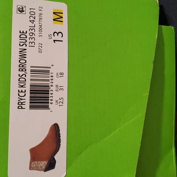 Sam Ederman Pryce Kids Brown Suede Ankle Boots Size 13