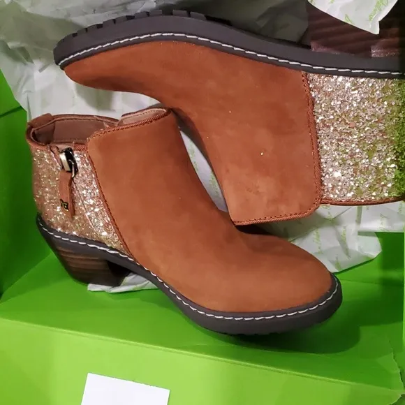 Sam Ederman Pryce Kids Brown Suede Ankle Boots Size 13