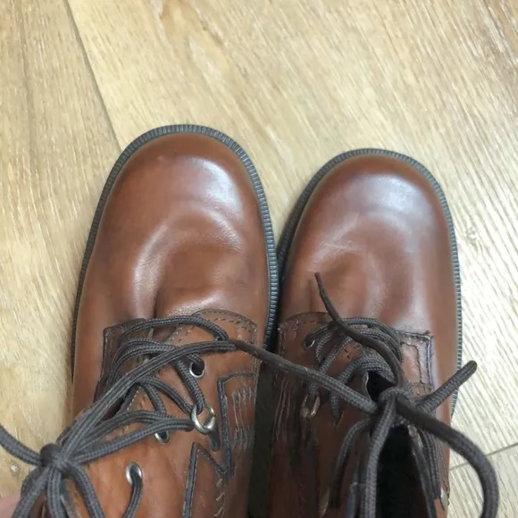 Samoa Brown Leather Ankle Boots Size 37/7