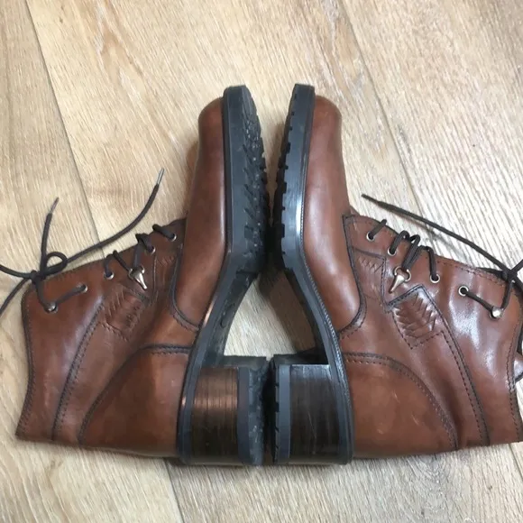 Samoa Brown Leather Ankle Boots Size 37/7
