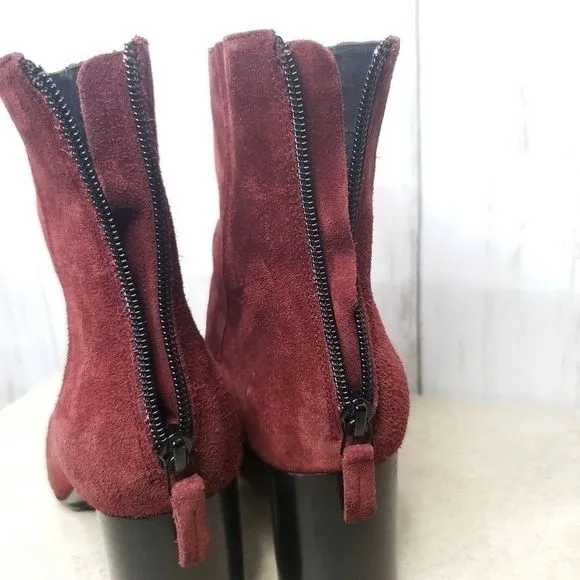 Sandro Sasha Suede Ankle Boots Size 39