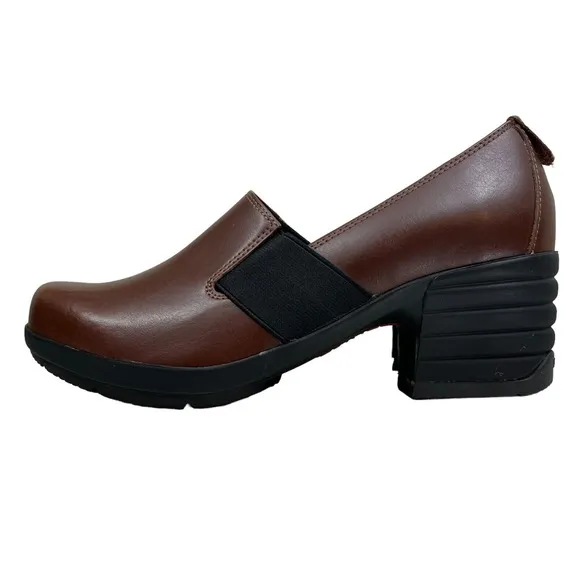 Sanita Women Icon Executive Clog Shoe Leather Gore Elastic Panels Size EUR 40