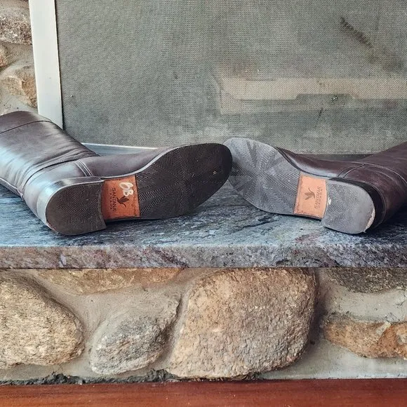 Santana Canada Cognac Leather Riding Boots Size 7.5M