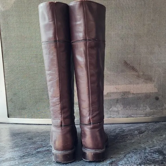 Santana Canada Cognac Leather Riding Boots Size 7.5M