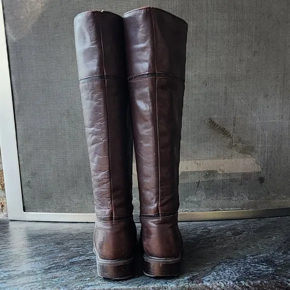 Santana Canada Cognac Leather Riding Boots Size 7.5M