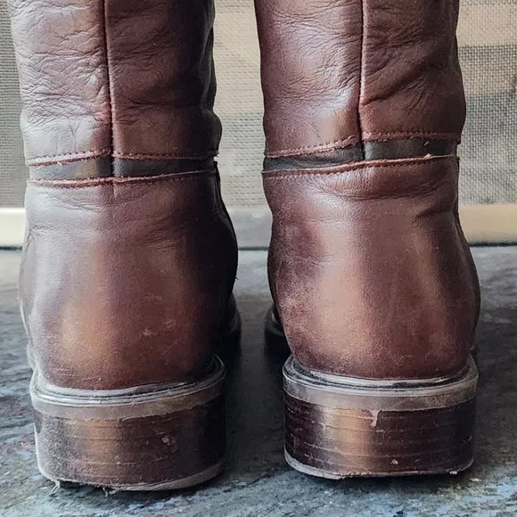 Santana Canada Cognac Leather Riding Boots Size 7.5M