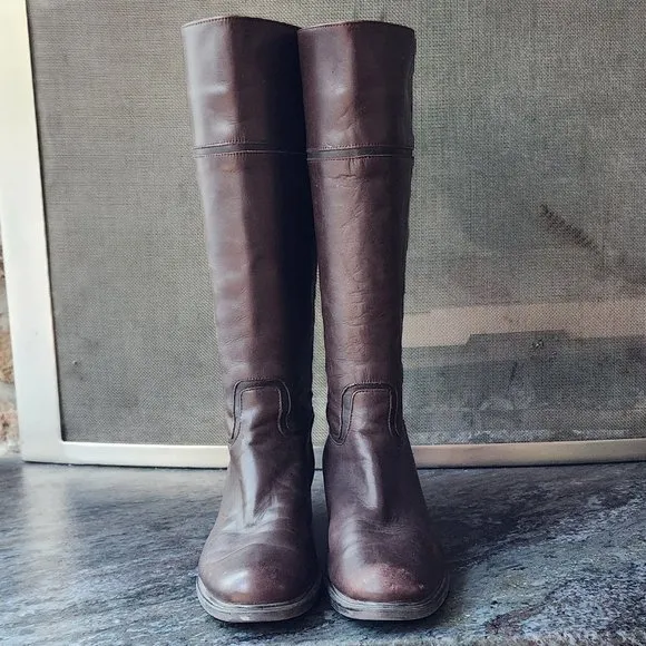 Santana Canada Cognac Leather Riding Boots Size 7.5M