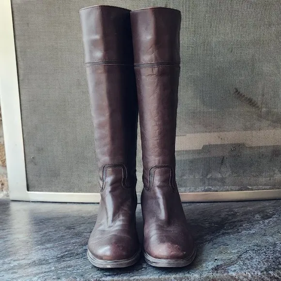 Santana Canada Cognac Leather Riding Boots Size 7.5M