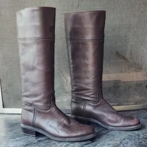 Santana Canada Cognac Leather Riding Boots Size 7.5M