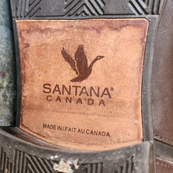 Santana Canada Cognac Leather Riding Boots Size 7.5M