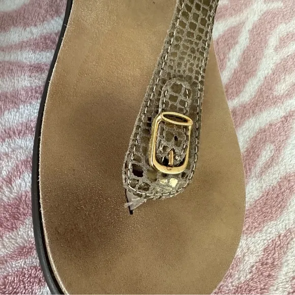 SAS 10 Marina T-Strap Women’s Sandals Gold Flip Flops Comfort Shoes
