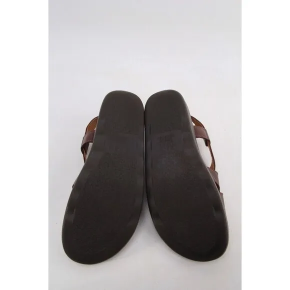 SAS HUGGY cross Sandals Shoes Leather Brown Women's Shoes Sz 9 N READ