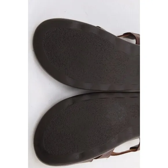 SAS HUGGY cross Sandals Shoes Leather Brown Women's Shoes Sz 9 N READ